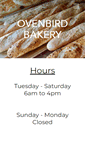 Mobile Screenshot of ovenbirdbakery.com